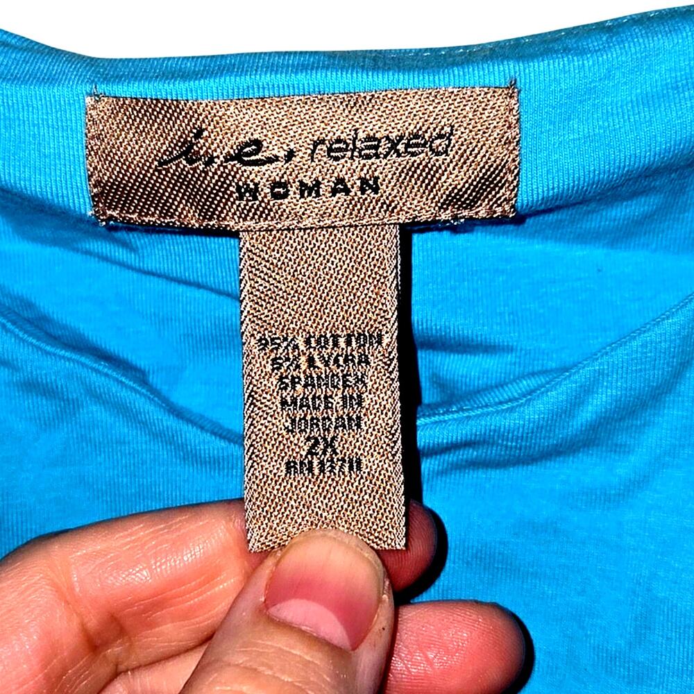 NWT i.e. women 2X Turquoise Blue Camisole/Tank Top [0053] - Picture 7 of 8